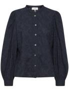 Crviola Shirt Tops Blouses Long-sleeved Black Cream