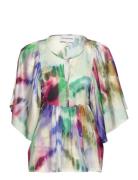 Virid Tops Blouses Short-sleeved Multi/patterned Munthe