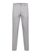 Slhslim-Liam Lt Grey Chk Trs Flex B Noos Bottoms Trousers Formal Grey ...