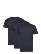 Slhaxel Ss O-Neck Tee W 3 Pack Noos Tops T-shirts Short-sleeved Navy S...