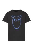 Regular Big Owl T-Shirt - Gots/Vega Tops T-shirts Short-sleeved Black ...