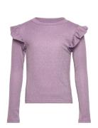 Tnfarah L_S Tee Tops T-shirts Long-sleeved T-shirts Purple The New