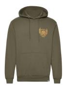 Chad Hoodie Tops Sweat-shirts & Hoodies Hoodies Khaki Green Les Deux