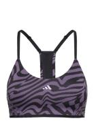 Arimt Ls Ti Jcq Sport Bras & Tops Sports Bras - All Purple Adidas Perf...