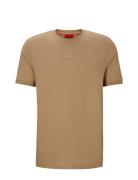 Diragolino_C Designers T-shirts Short-sleeved Beige HUGO