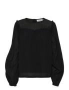 Katharinakb Blouse Tops Blouses Long-sleeved Black Karen By Simonsen