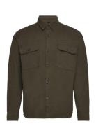 Slhloosemason-Twill Overshirt Ls Noos Tops Overshirts Brown Selected H...