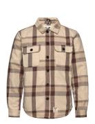 Isaac Quilt Overshirt Tops Overshirts Beige Fat Moose