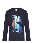 Top Ls Dragon Tops T-shirts Long-sleeved T-shirts Navy Lindex