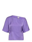 Margeaux Tops Blouses Short-sleeved Purple Baum Und Pferdgarten