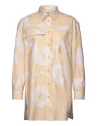 Mystiikka Unikko Tops Shirts Long-sleeved Beige Marimekko