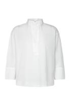 Blouse 3/4 Sleeve Tops Shirts Long-sleeved White Gerry Weber Edition