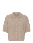 Alphagz Tee Cardigan Tops Knitwear Cardigans Brown Gestuz