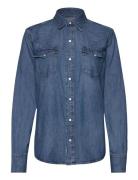 Denim Western Shirt Tops Shirts Long-sleeved Blue Polo Ralph Lauren