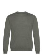 Extrafine Merino Knit Tops Knitwear Round Necks Khaki Green S.T. VALEN...