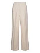 Mschedrea Hw Long Pants Bottoms Trousers Wide Leg Cream MSCH Copenhage...