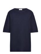 Maalaus Solid Boiled Wool Tops Knitwear Jumpers Navy Marimekko