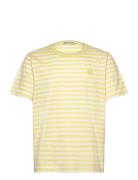 Tasaraita Ss Tops T-shirts & Tops Short-sleeved Yellow Marimekko