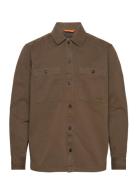 Locky_1 Tops Overshirts Khaki Green BOSS