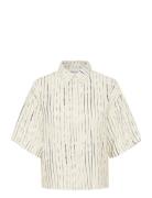 Oslakb Shirt Tops Shirts Short-sleeved Cream Karen By Simonsen