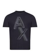 T-Shirt Tops T-shirts Short-sleeved Blue Armani Exchange