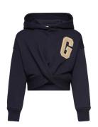 Twisted Sweat Hoodie Tops Sweat-shirts & Hoodies Hoodies Navy GANT