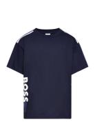 Short Sleeves Tee-Shirt Tops T-shirts Short-sleeved Navy BOSS