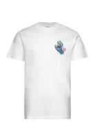 Melting Hand Tops T-shirts Short-sleeved White Santa Cruz