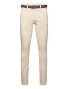 Aop Superflex Chino Pants Bottoms Trousers Chinos Cream Lindbergh