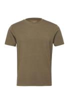 Bamboo/Cotton Crew Tee Tops T-shirts Short-sleeved Khaki Green Panos E...