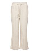 Grcamille Linen Pants Bottoms Trousers Beige Grunt