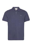 Reg Shield Ss Pique Polo Tops Polos Short-sleeved Navy GANT