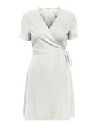 Onladdiction-Caro S/S Linen Dress Cc Pnt Kort Kjole White ONLY