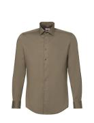 New Kent Tops Shirts Business Khaki Green Seidensticker