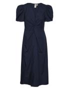 Yasstray Ss Midi Dress Knelang Kjole Navy YAS