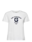 Reg Logo Ss T-Shirt Tops T-shirts & Tops Short-sleeved White GANT