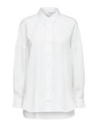 Slfsanni Ls Shirt Tops Shirts Long-sleeved White Selected Femme