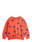 Hearts Aop Sweatshirt Tops Sweat-shirts & Hoodies Sweat-shirts Red Min...