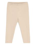 Leggings - Solid Bottoms Leggings Beige Fixoni