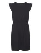 Vmemily Sl Gathering Dress Jrs Noos Kort Kjole Black Vero Moda