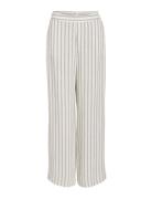 Objsanne Aline Wide Pant Aop Noos Bottoms Trousers Wide Leg Cream Obje...