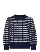 Vmleonor 3/4 O-Neck Pullover Ga Boo Tops Knitwear Jumpers Navy Vero Mo...