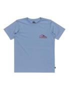 Take Us Back Logo Ss Yth Tops T-shirts Short-sleeved Blue Quiksilver