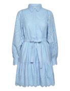 Yasholi Ls Belt Dress S. Kort Kjole Blue YAS