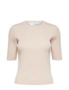 Slfmala 2/4 Knit O-Neck B Tops Knitwear Jumpers Cream Selected Femme