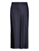 Hana Satin Silk Skirt Designers Knee-length & Midi Blue Ahlvar Gallery