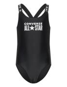 Cnvg 1 Pc Core Logo Swimsuit Badedrakt Badetøy Black Converse