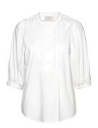 Fqboya-Blouse Tops Blouses Short-sleeved White FREE/QUENT