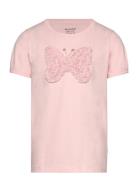 T-Shirt Ss Tops T-shirts Short-sleeved Pink Minymo