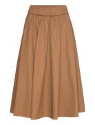 Cleo Skirt Knelangt Skjørt Brown Marville Road